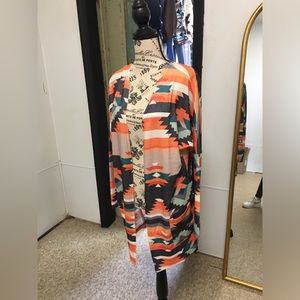 Orange Aztec cardigan
